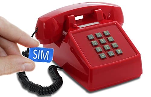 Opis PushMeFon 4G Mobile Desk Phone – Classic Retro GSM Cell Phone for Home, Senior/Elderly Friendly, Unlocked Vintage Telephone, Red